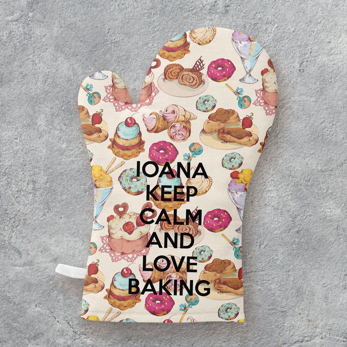 Guanto da cucina personalizzato con scritta - Keep Calm