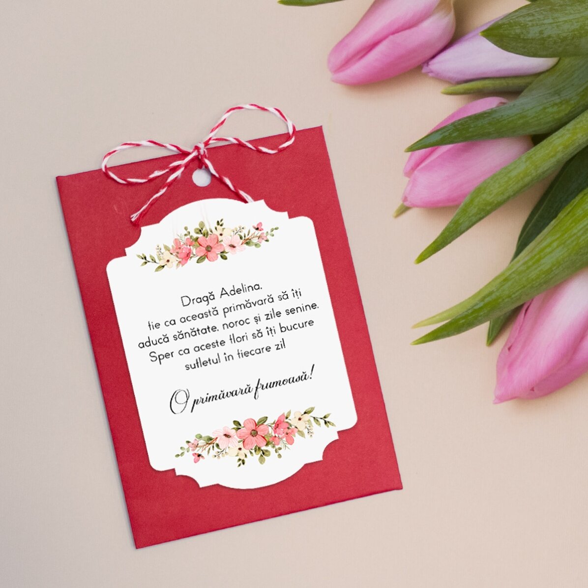 Martisor da piantare personalizzato con testo