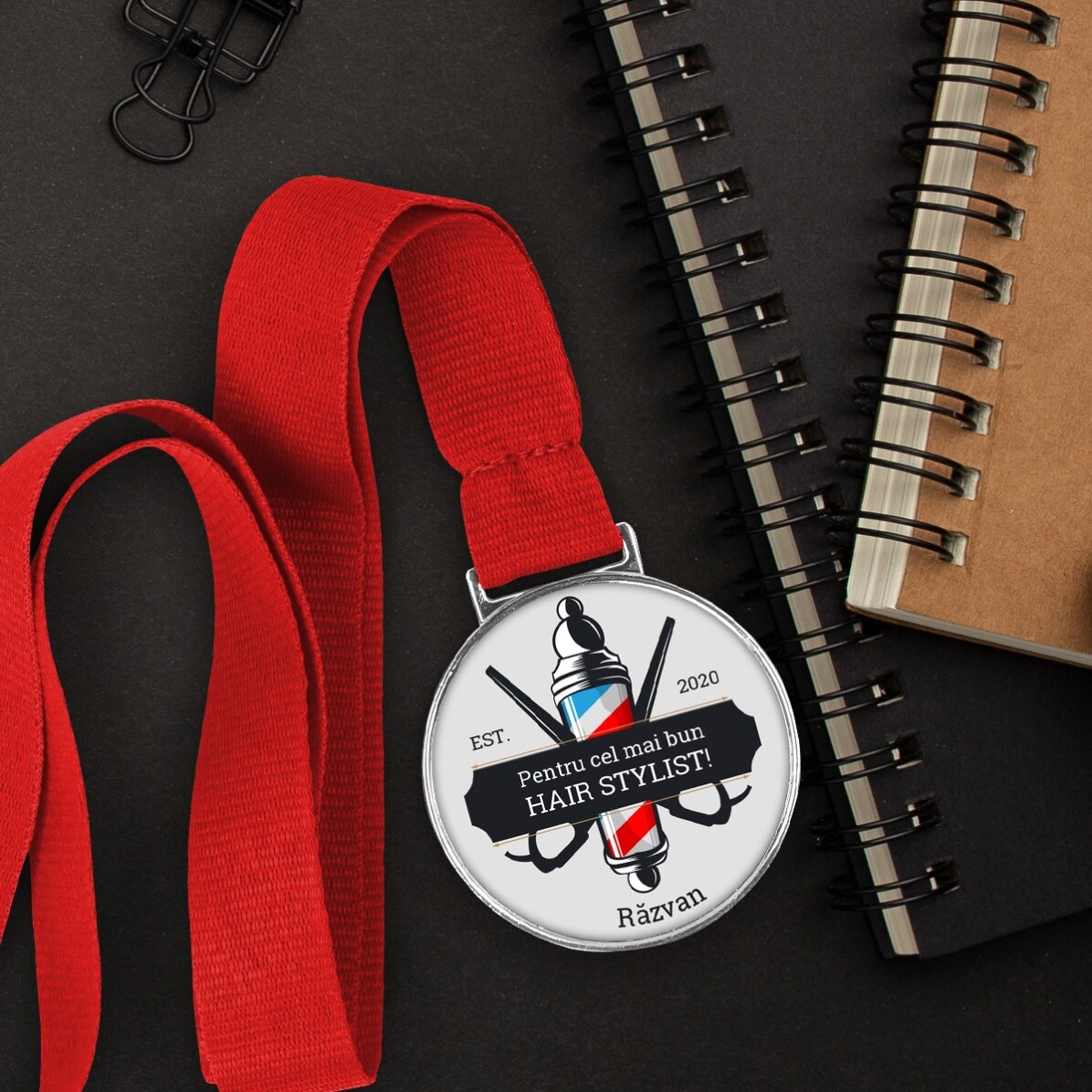 Medaglia personalizzata con messaggio - Parrucchiere