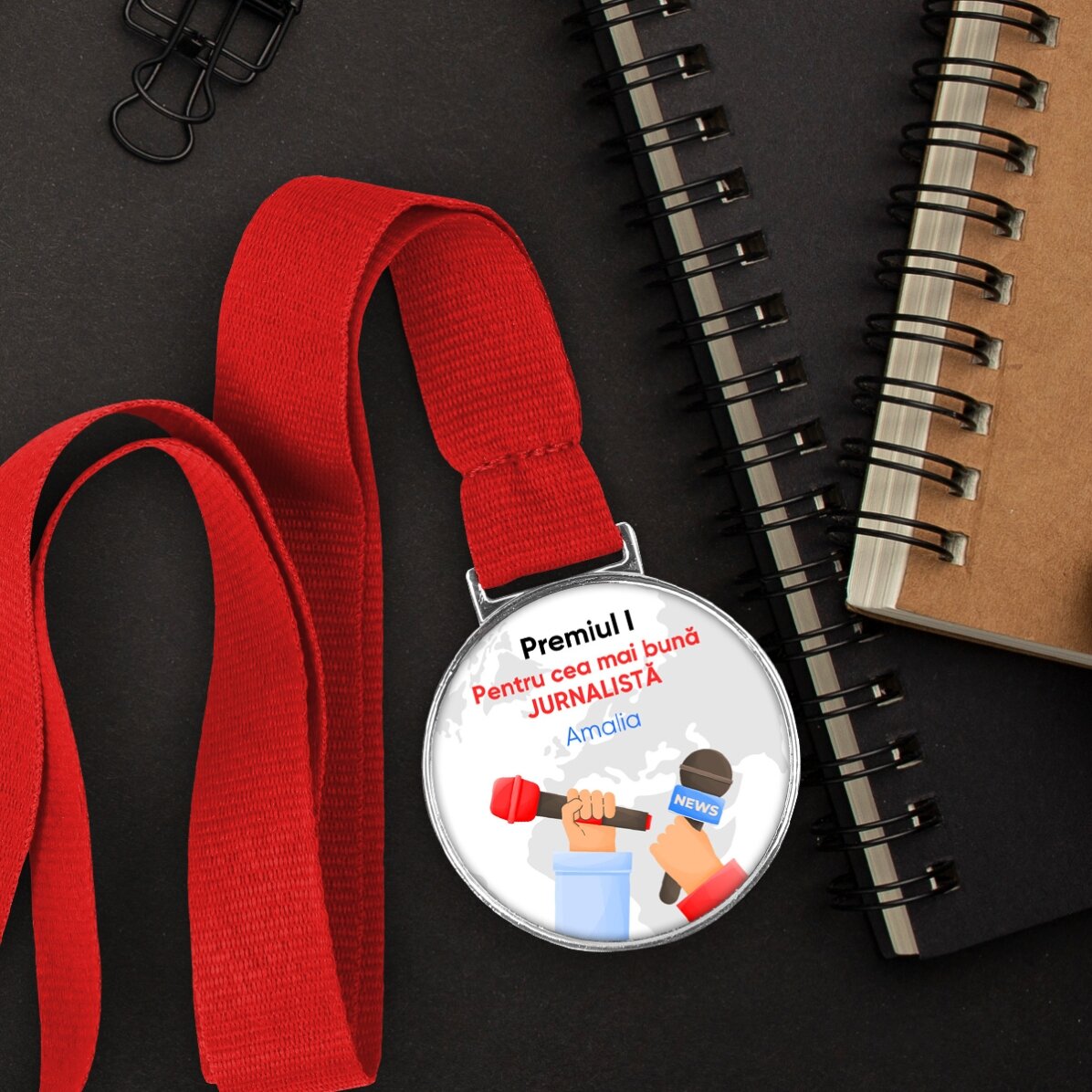 Medaglia personalizzata con messaggio - Giornalista