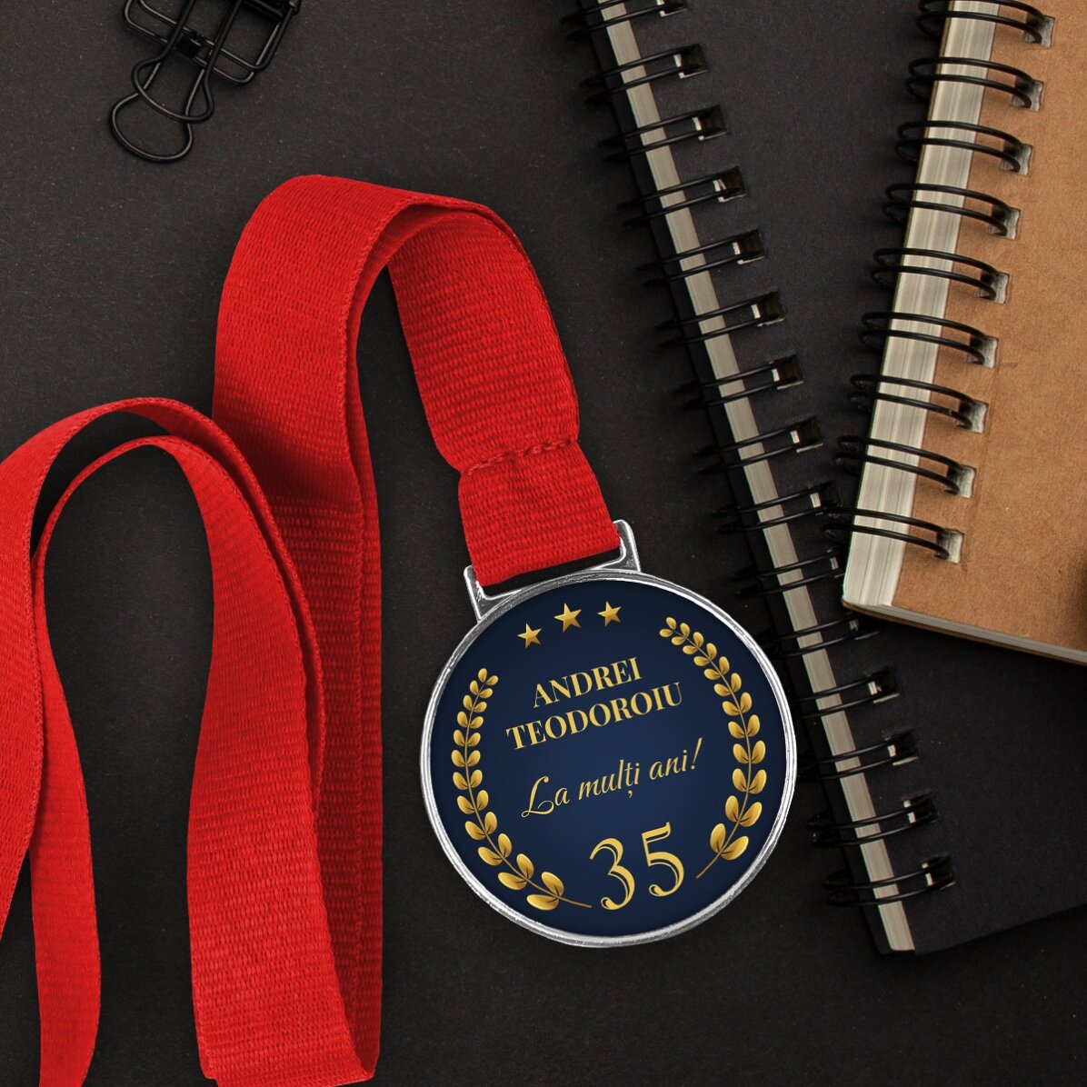 Medaglia personalizzata con scritta - Anniversario
