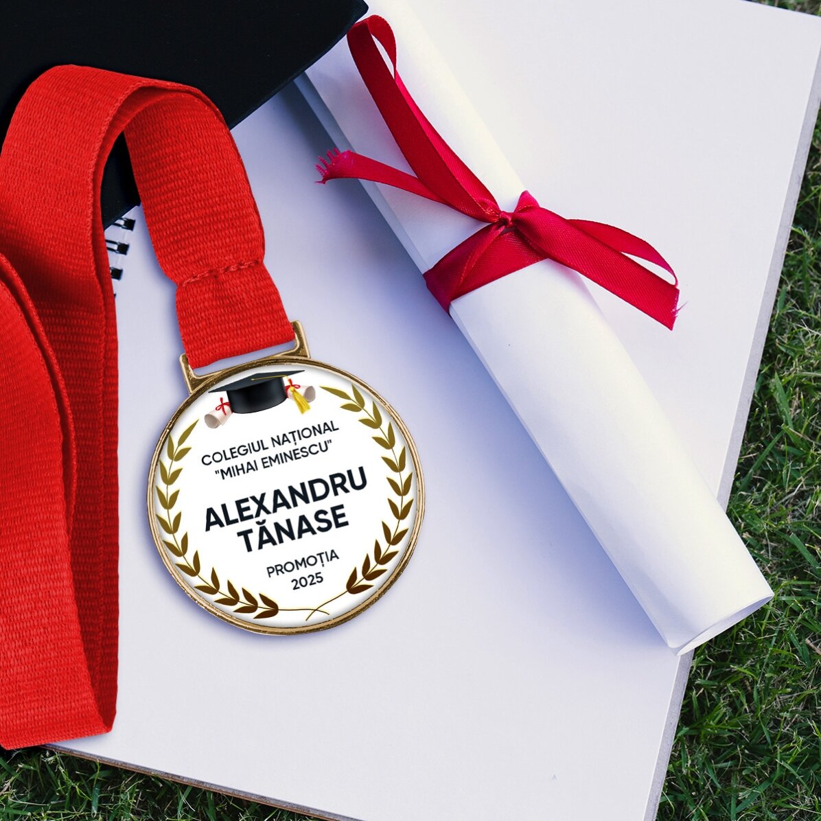 Medaglia personalizzata con dedica - Auguri per la laurea