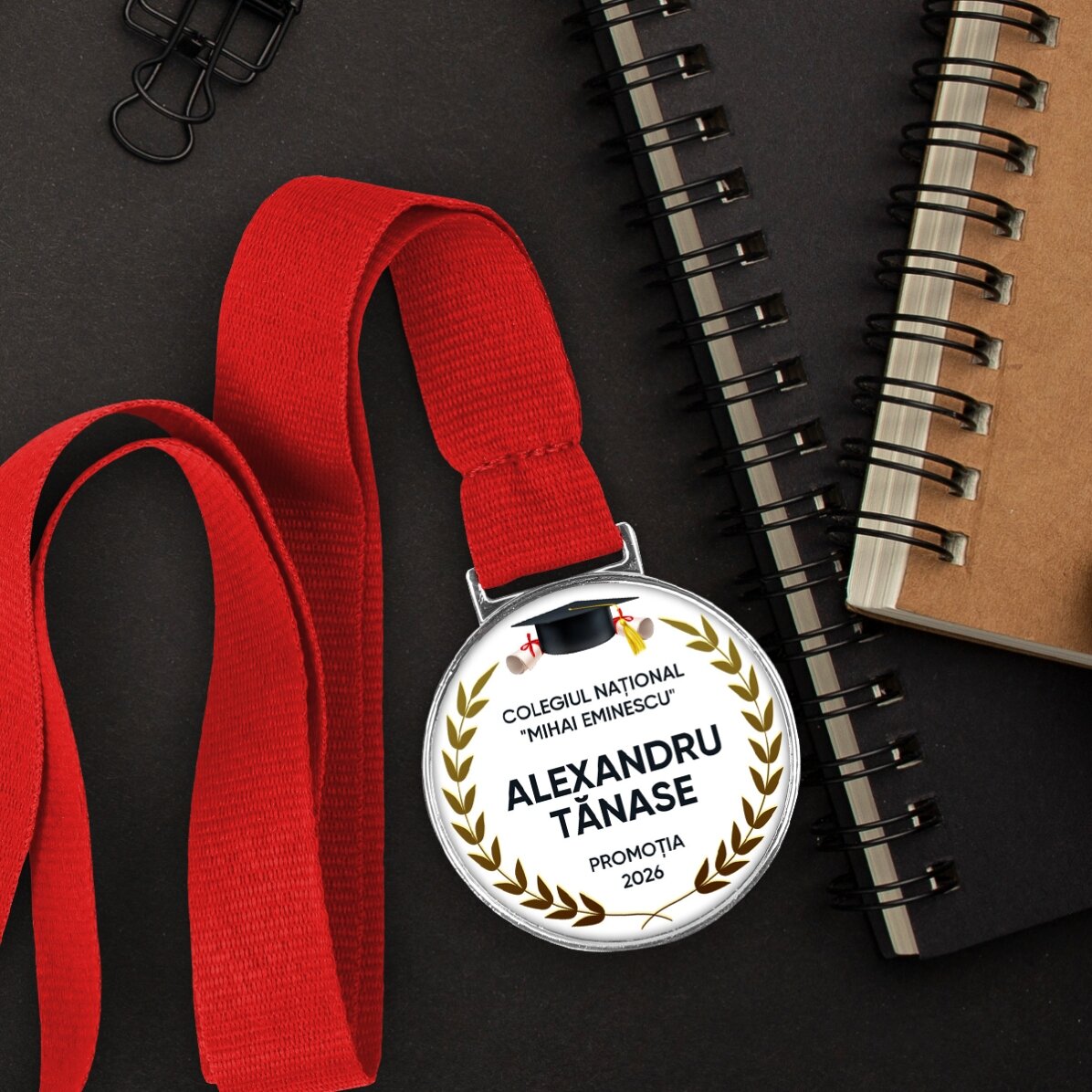 Medaglia personalizzata con dedica - Auguri per la laurea