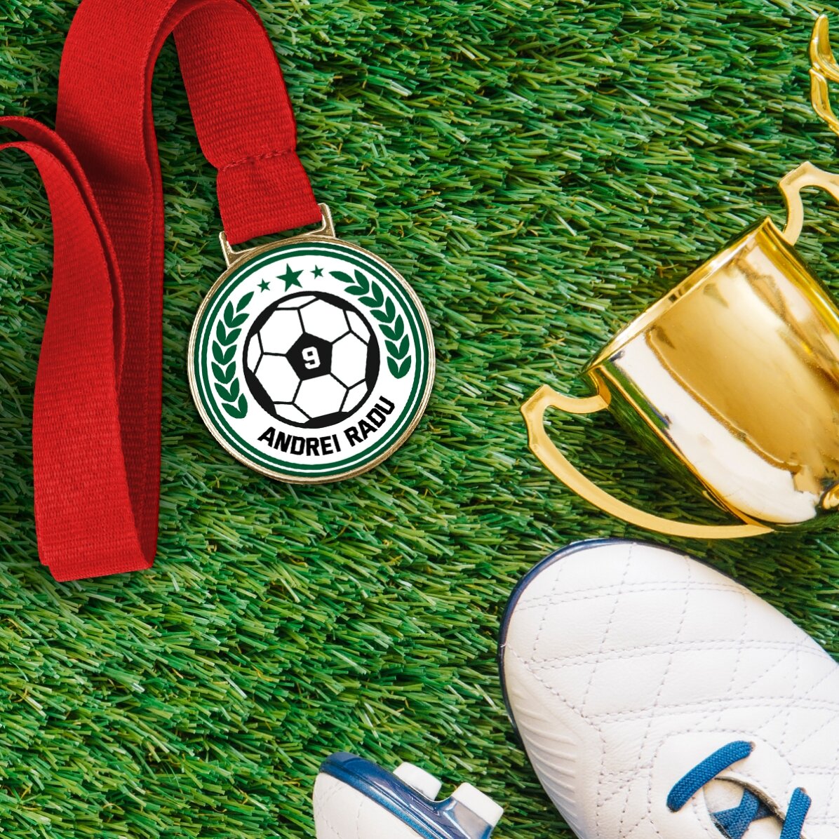 Medaglia personalizzata con scritta - Calcio