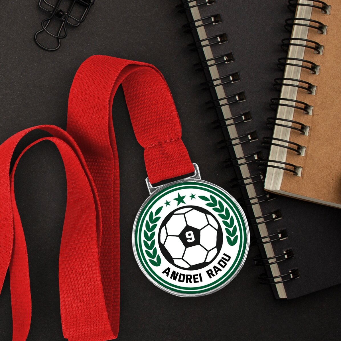 Medaglia personalizzata con scritta - Calcio
