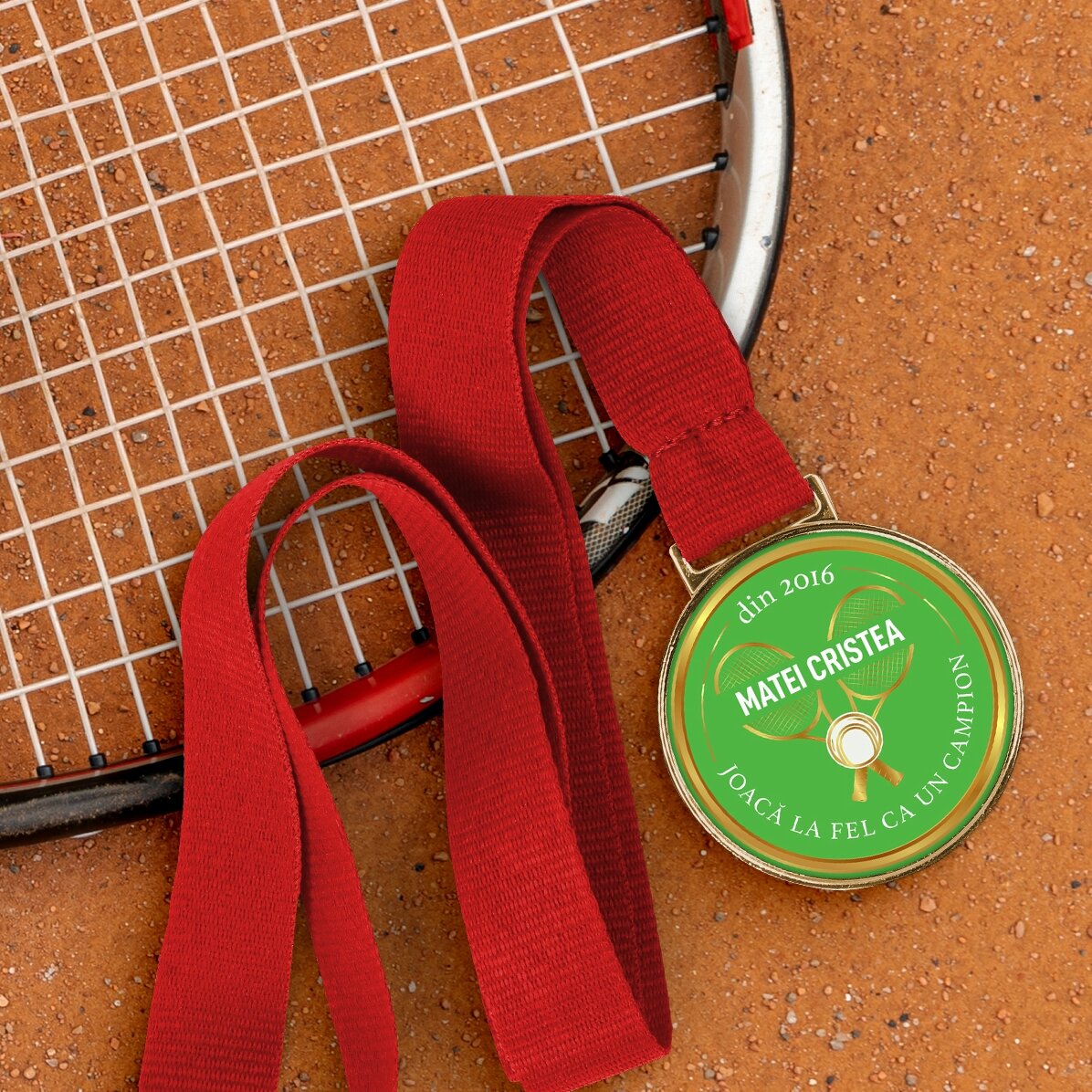 Medaglia personalizzata con scritta - Tennis