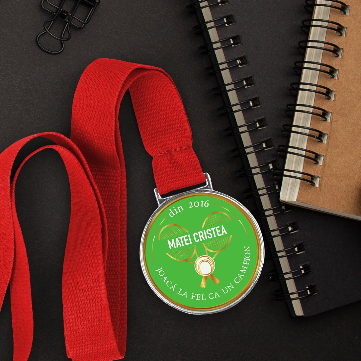 Medaglia personalizzata con scritta - Tennis