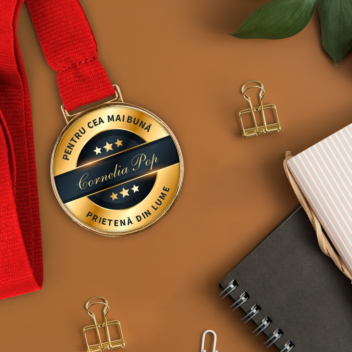 Medaglia personalizzata con scritta - The best