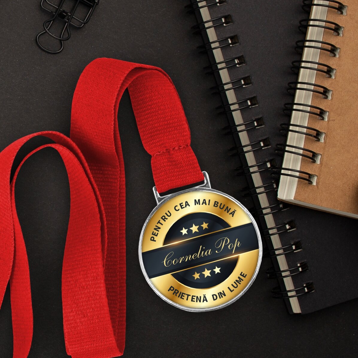 Medaglia personalizzata con scritta - The best