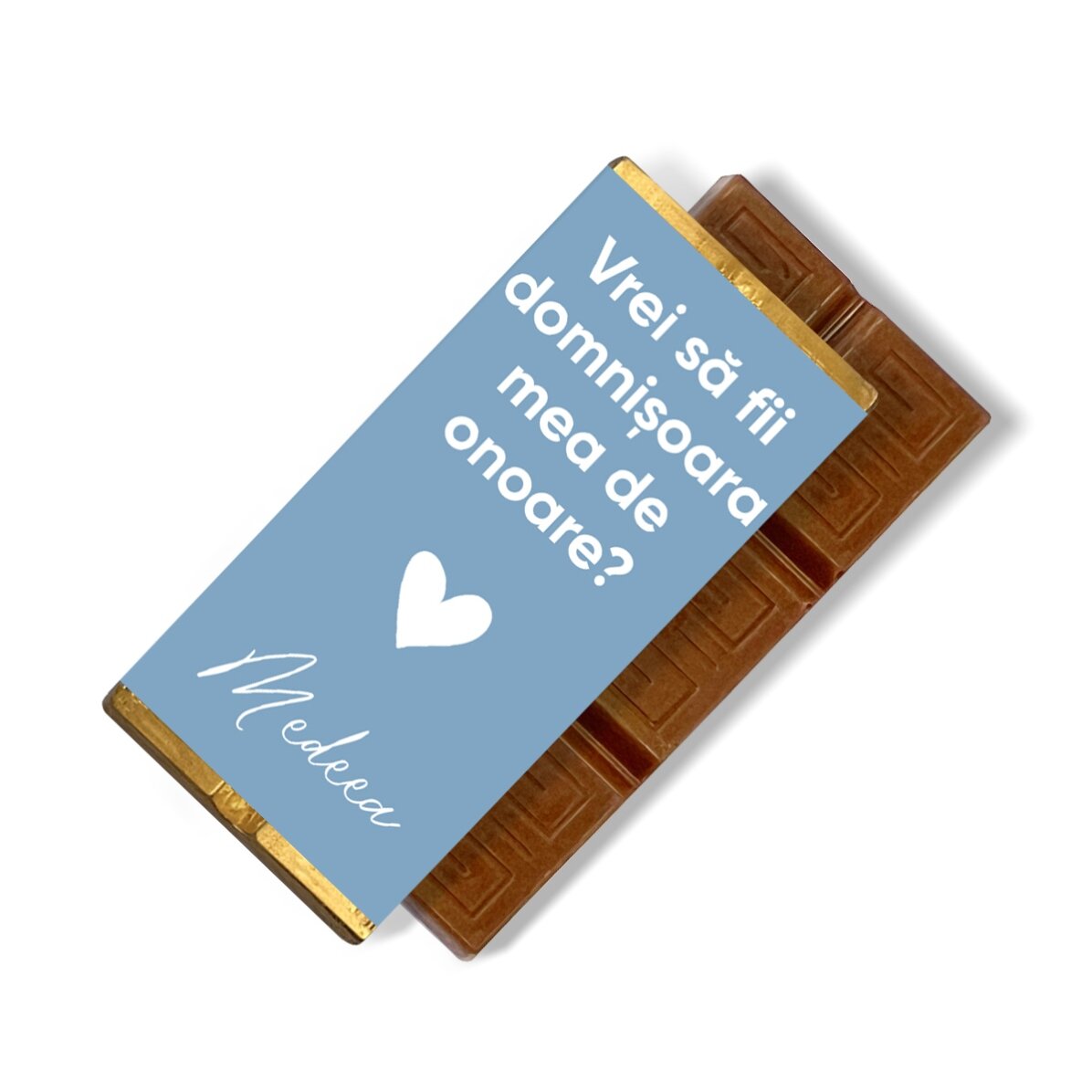 Mini tavoletta di cioccolato personalizzata con un messaggio di apprezzamento