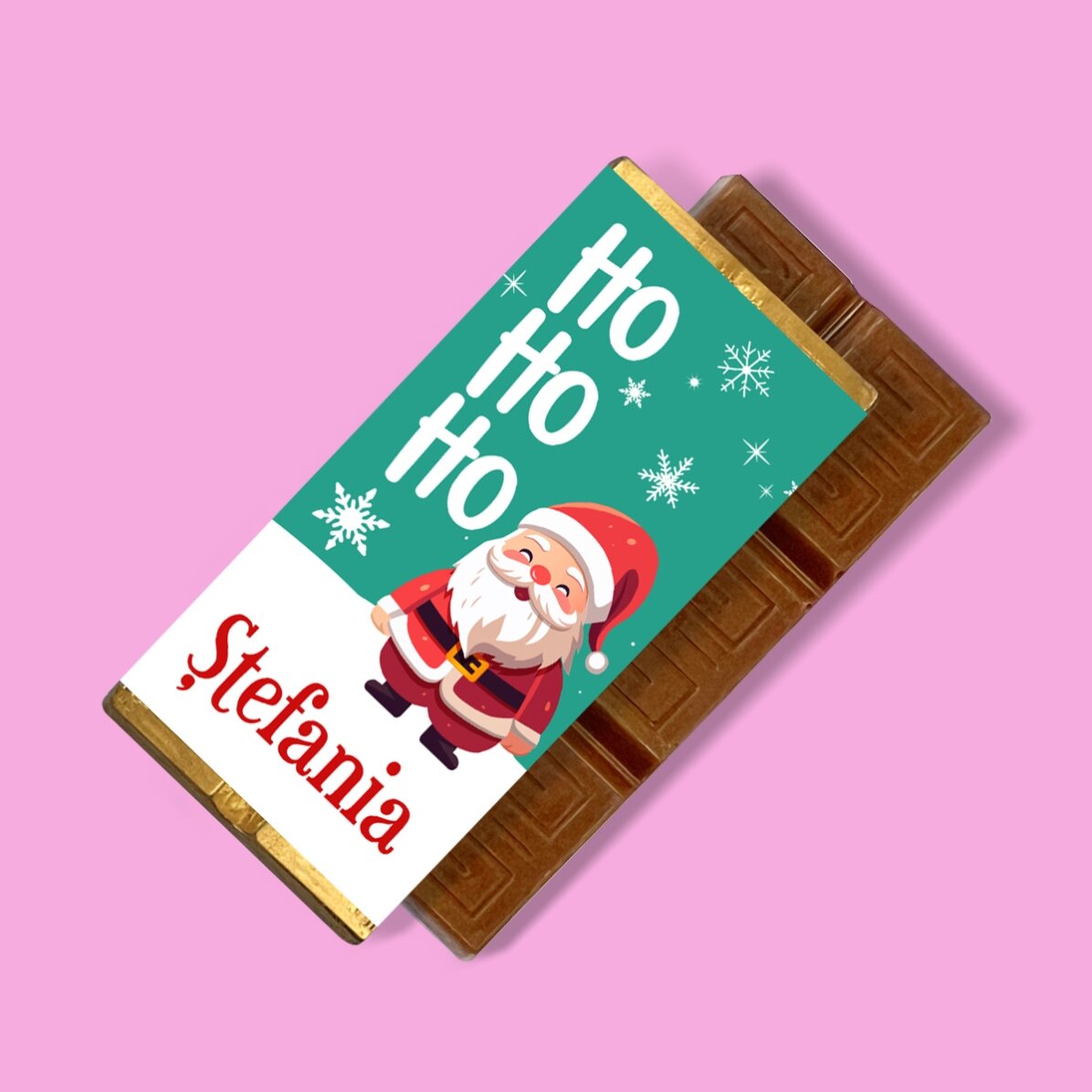 Mini tavoletta di cioccolato personalizzata con nome - Ho ho ho