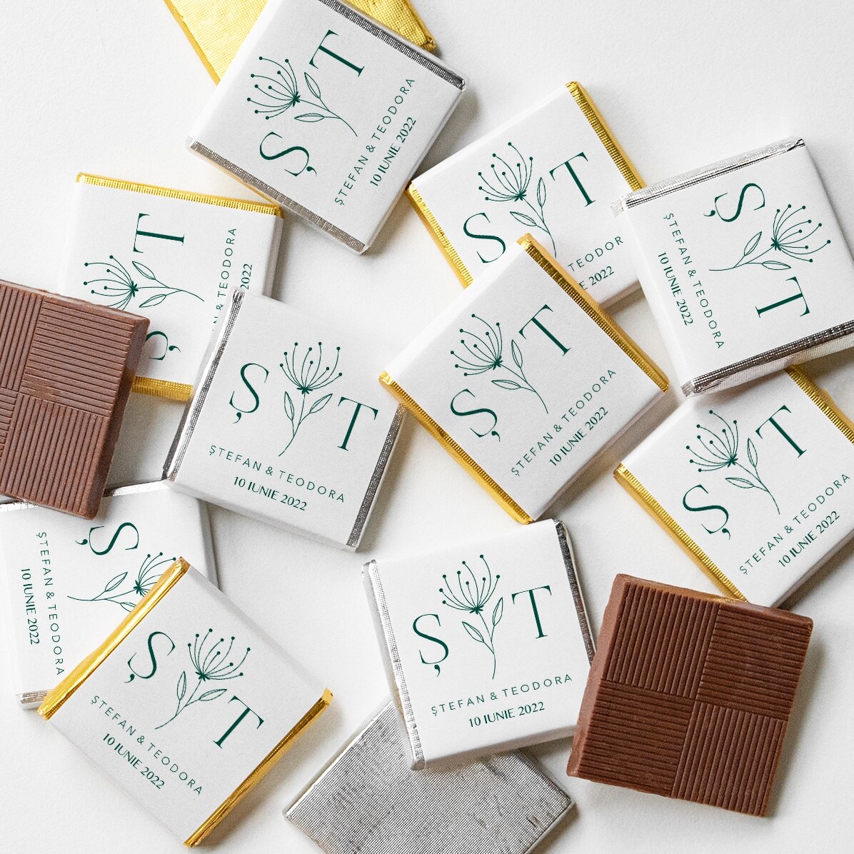 Mini cioccolatino personalizzato con dedica per nozze - Elegante