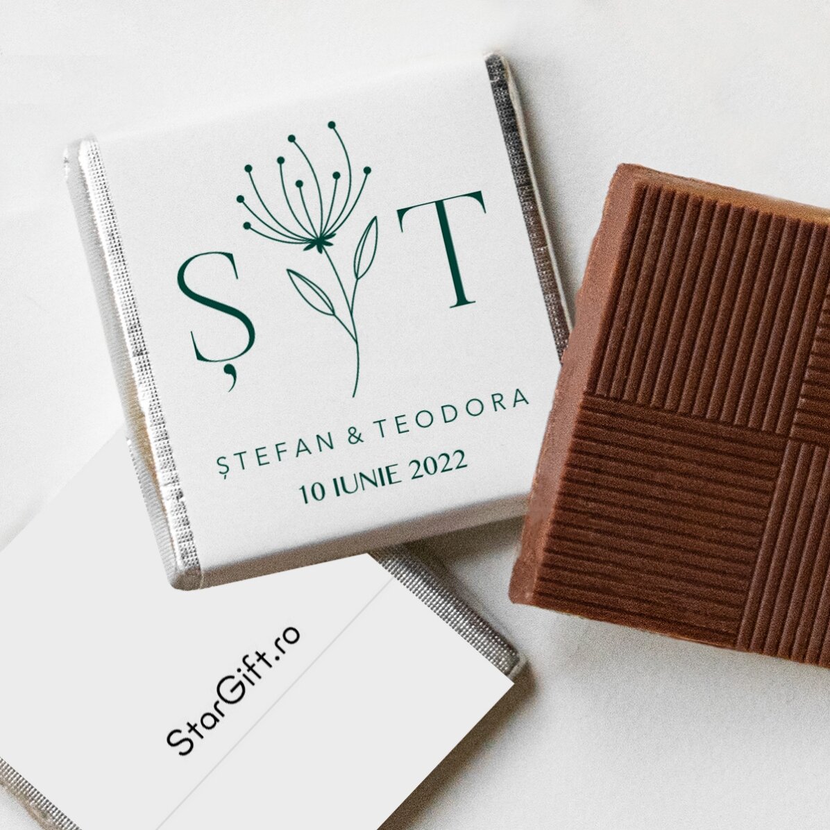 Mini cioccolatino personalizzato con dedica per nozze - Elegante