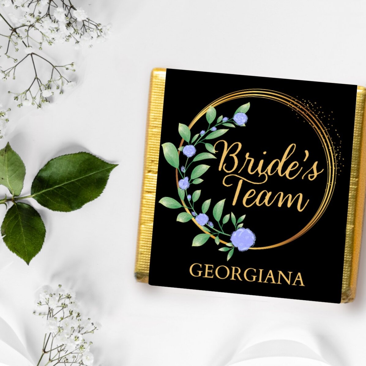 Mini cioccolatino personalizzato con messaggio - Floral