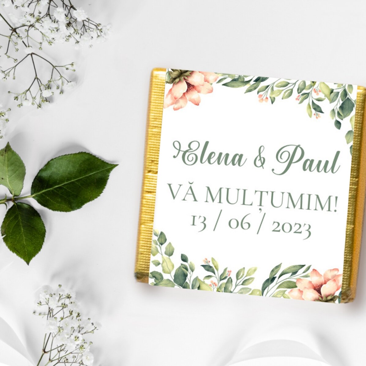 Mini cioccolatino personalizzato con messaggio - Grazie!
