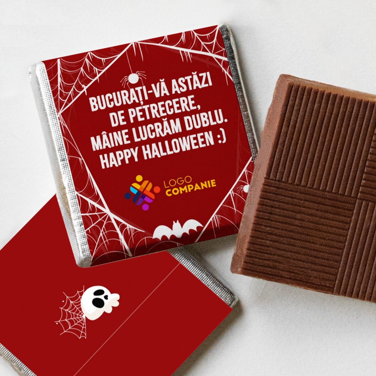 Mini cioccolatino personalizzato con logo e messaggio - Halloween