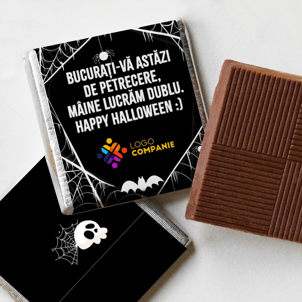 Mini cioccolatino personalizzato con logo e messaggio - Halloween