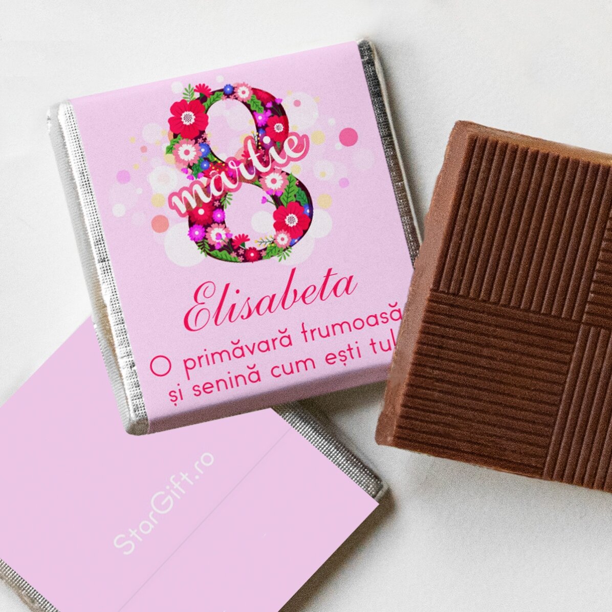 Mini cioccolatino personalizzato con messaggio - 8 marzo