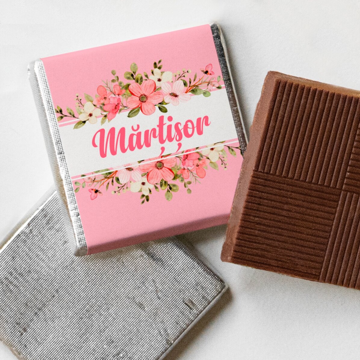 Mini cioccolatino personalizzato con nome - Fiori di primavera