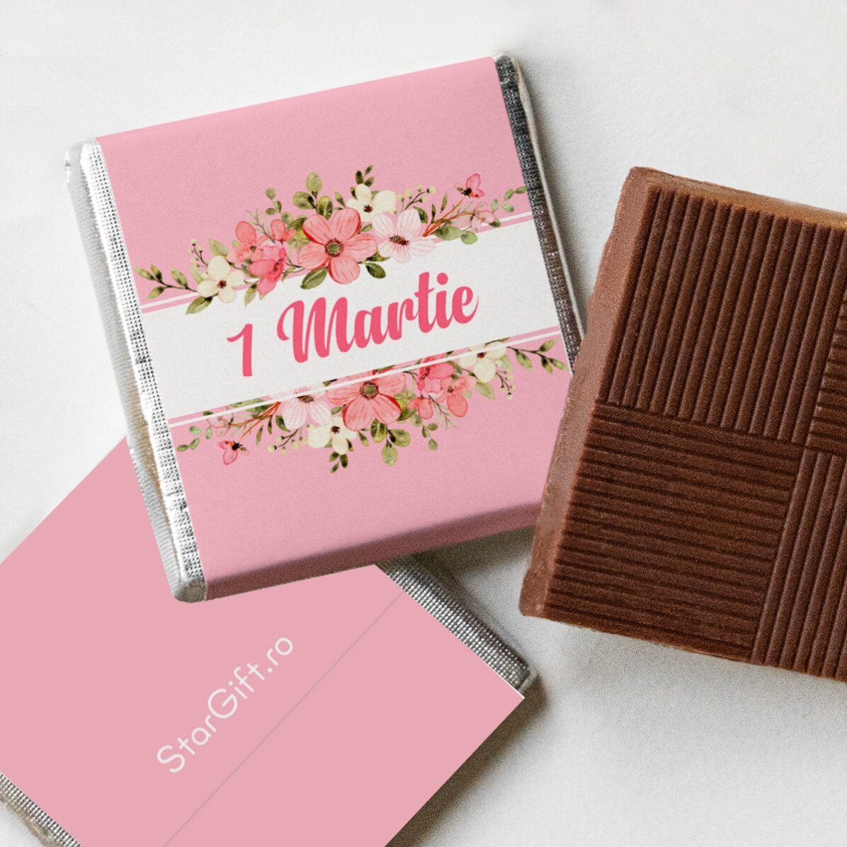 Mini cioccolatino personalizzato con nome - Fiori di primavera