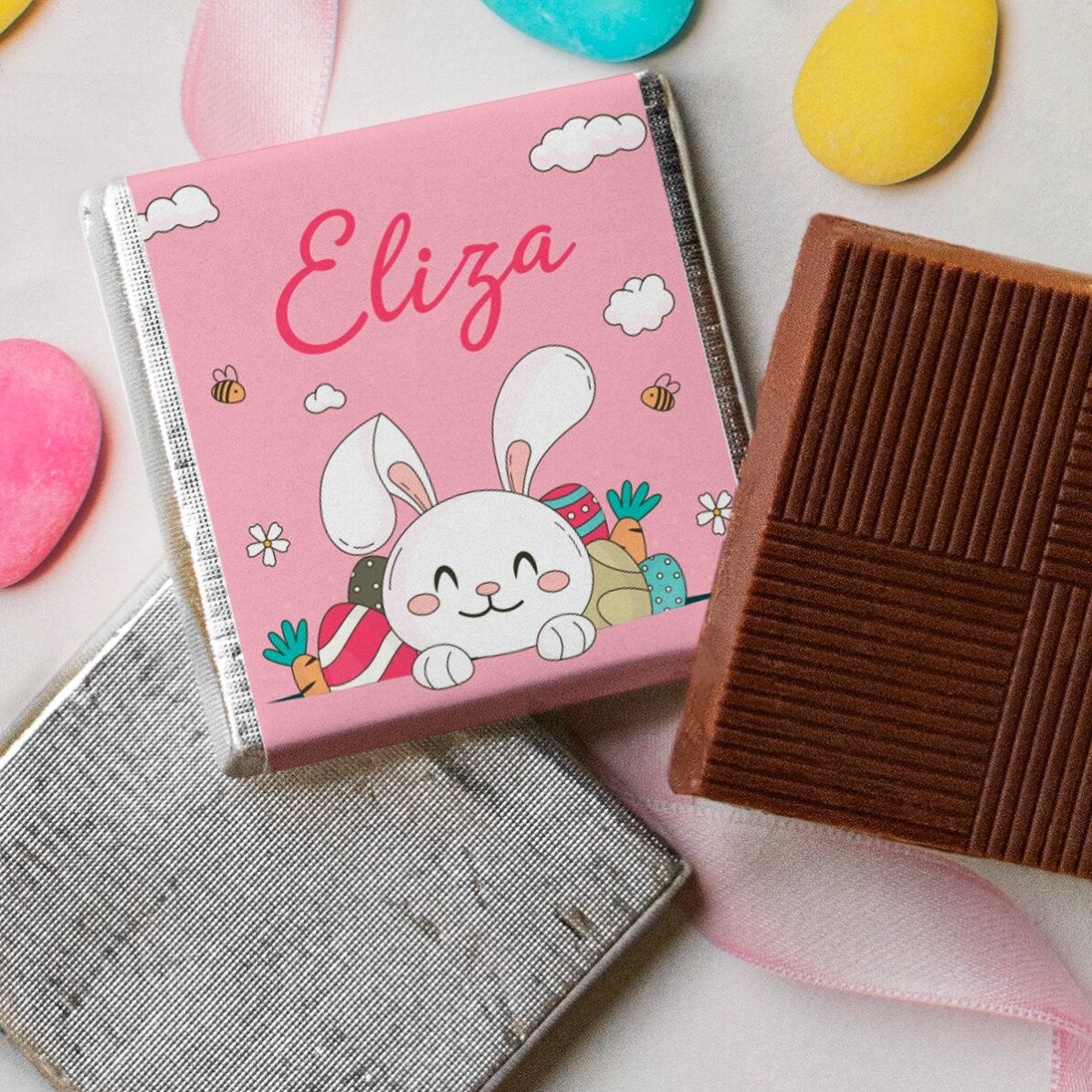 Mini cioccolatino personalizzato con nome - Coniglietto