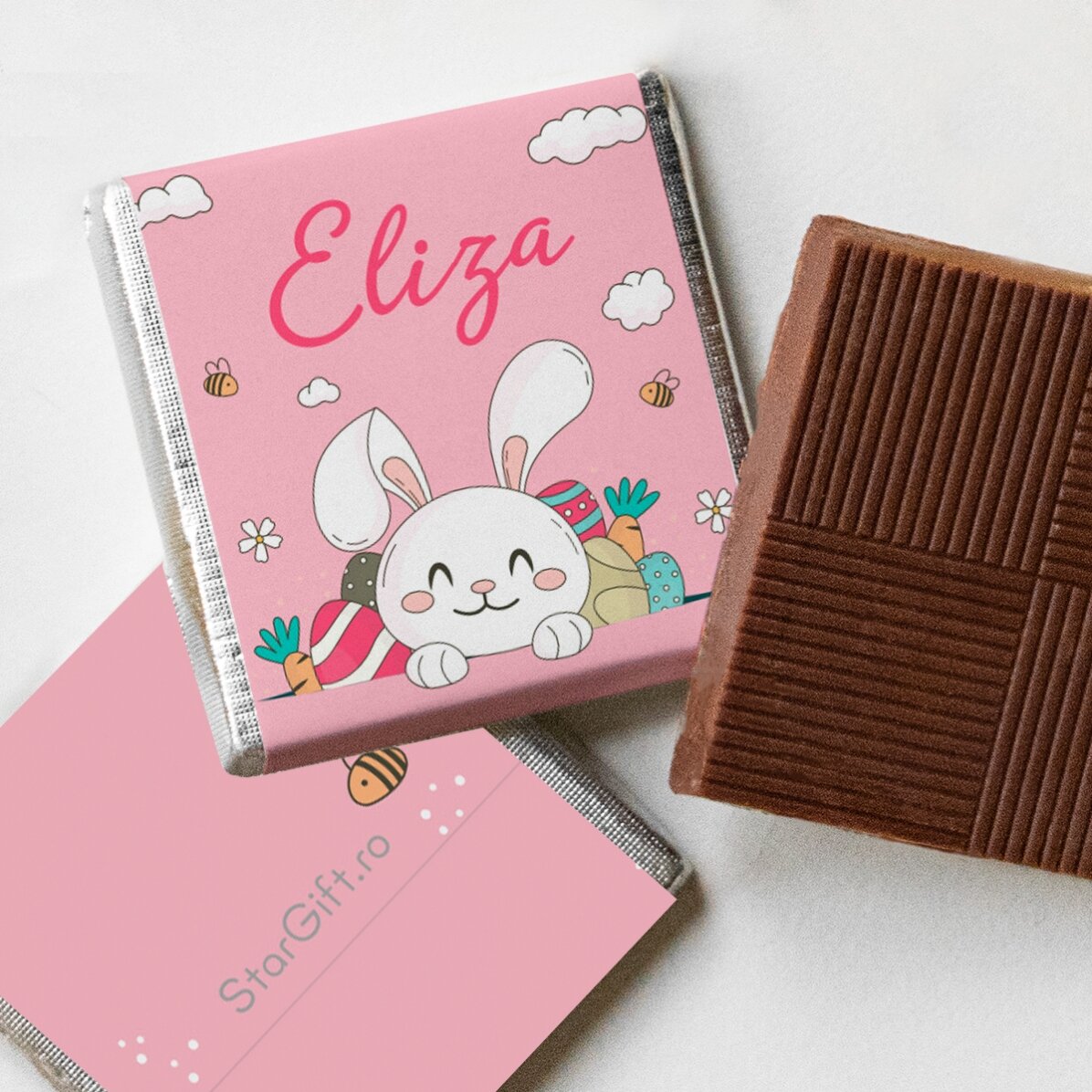 Mini cioccolatino personalizzato con nome - Coniglietto