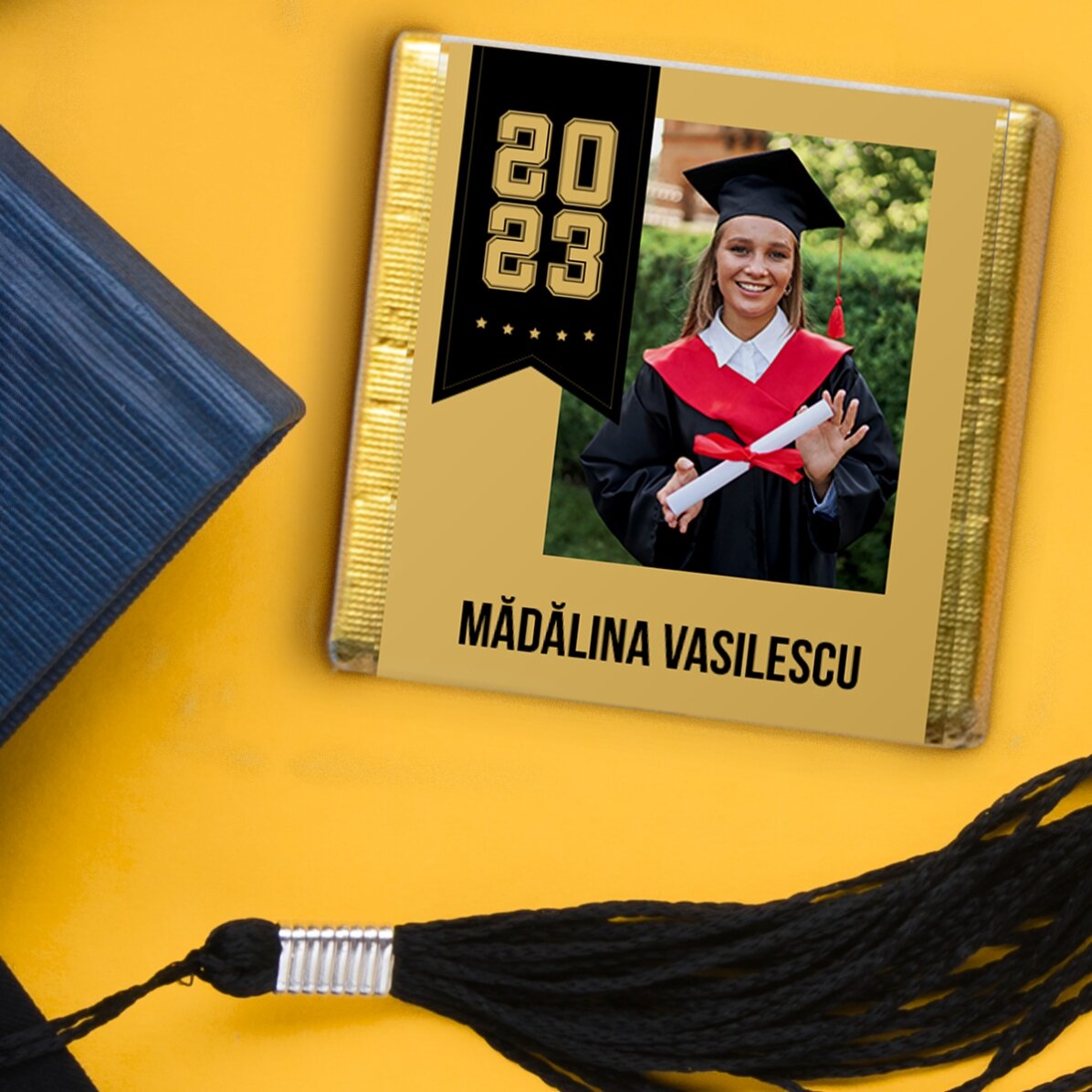 Mini cioccolatini personalizzati con nome e anno per i diplomati