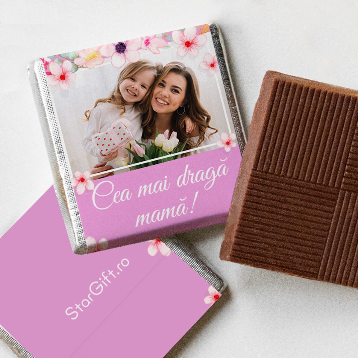 Mini cioccolatino personalizzato con foto e messaggio - La più cara