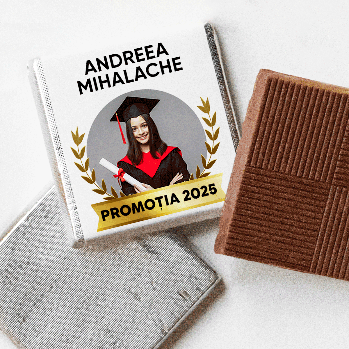 Mini cioccolatino personalizzato con testo, foto o logo - Laurea
