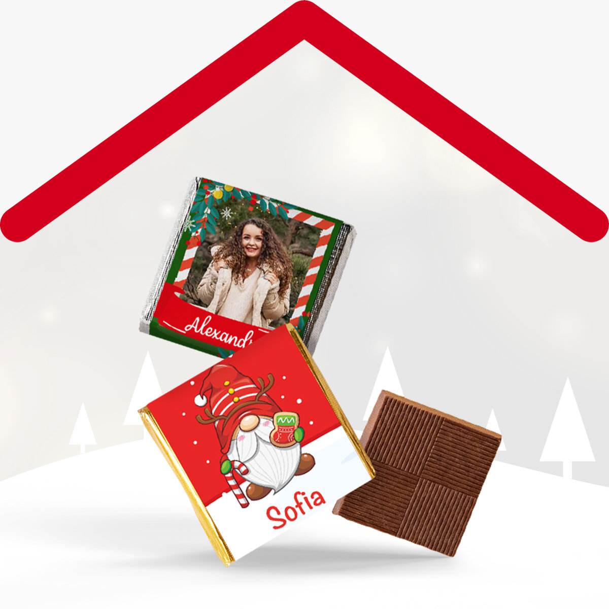 Mini cioccolatino personalizzato di Natale