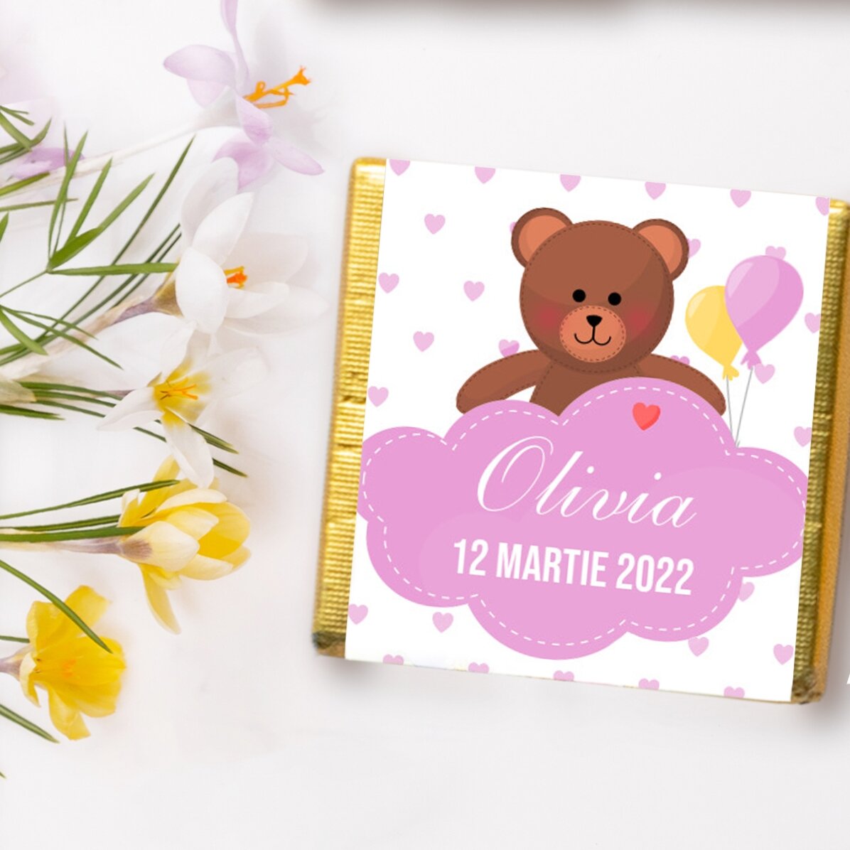 Mini cioccolatino personalizzato - Bomboniera per il battesimo