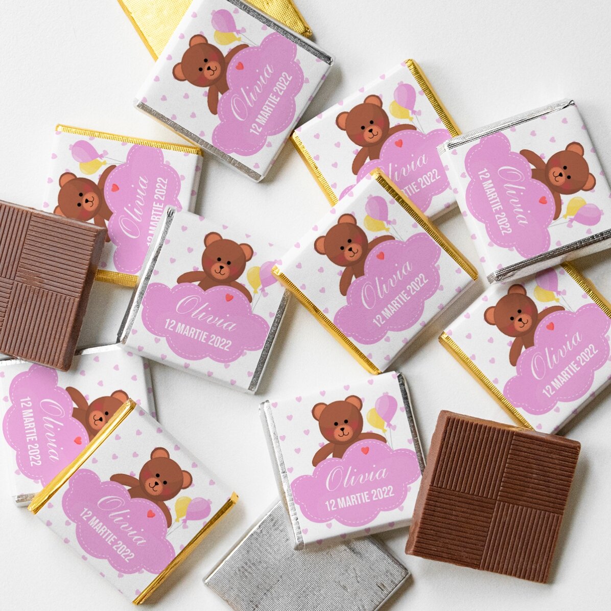Mini cioccolatino personalizzato - Bomboniera per il battesimo