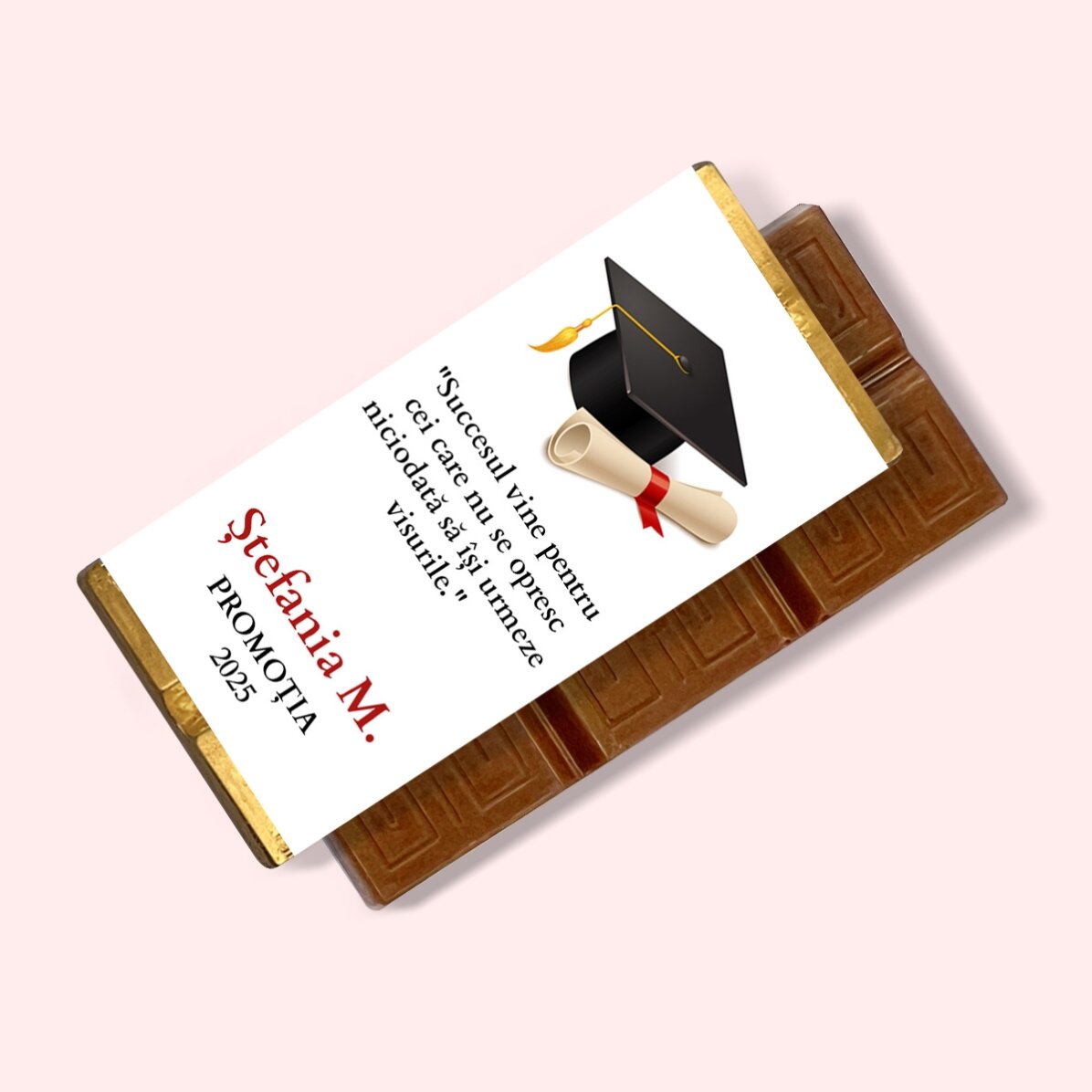 Mini tavoletta di cioccolato personalizzata con messaggio - Laurea