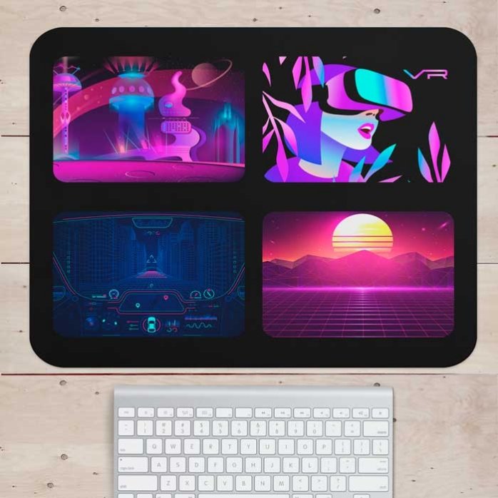 Tappetino per mouse XL personalizzato con 4 foto