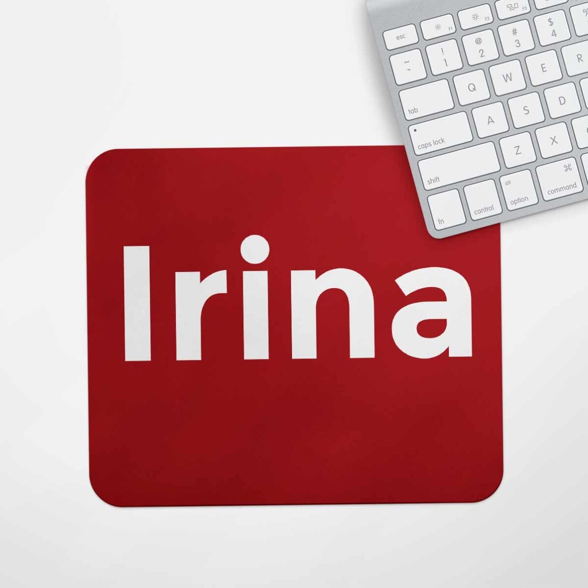 Tappetino per mouse personalizzato con nome e sfondo colorato