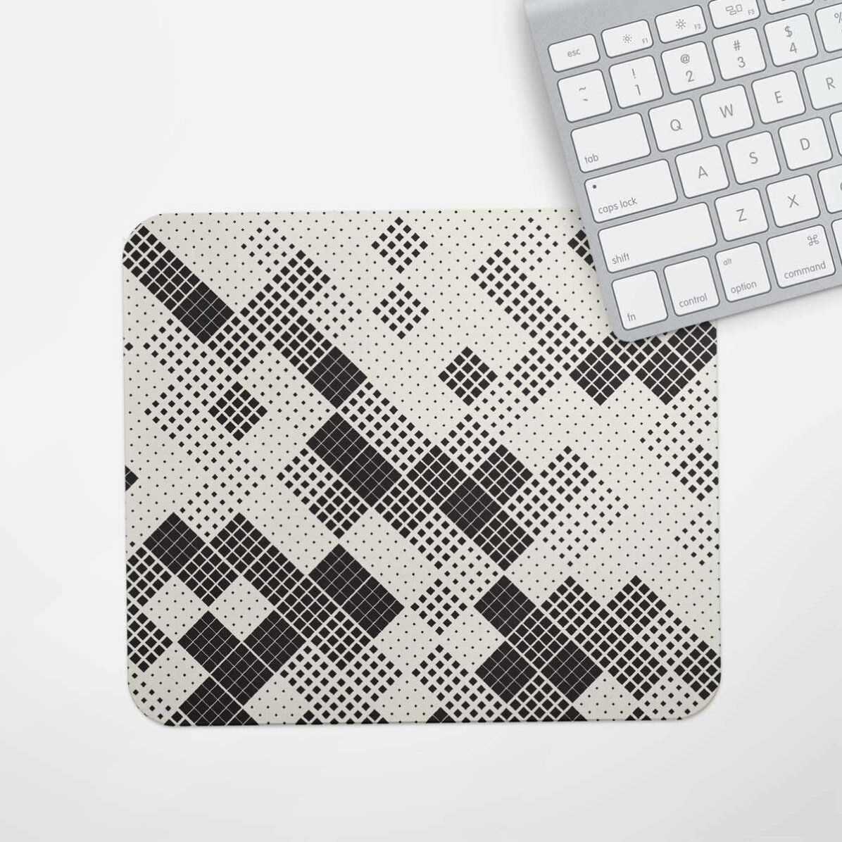 Tappetino per mouse personalizzato con motivo geometrico a quadrati