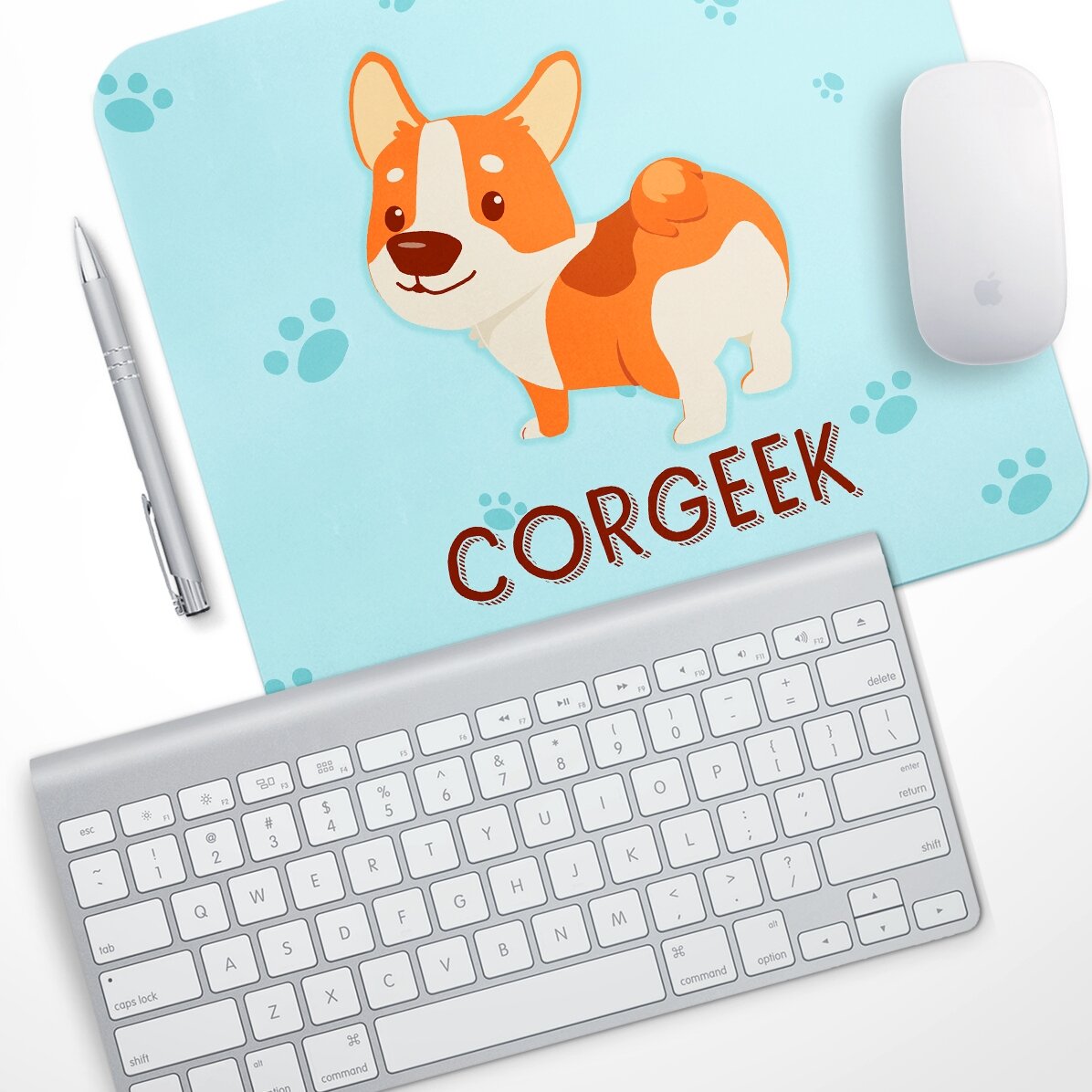 Personalised mouse pad with text - Corgeek