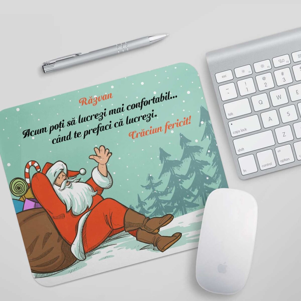 Tappetino per mouse personalizzato con scritta - Buon Natale!