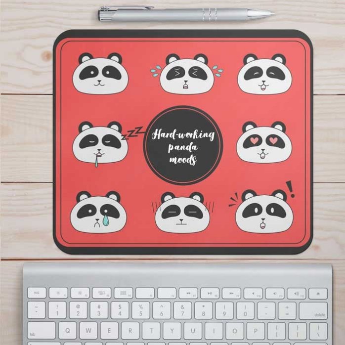Tappetino per mouse personalizzato con scritta - Panda