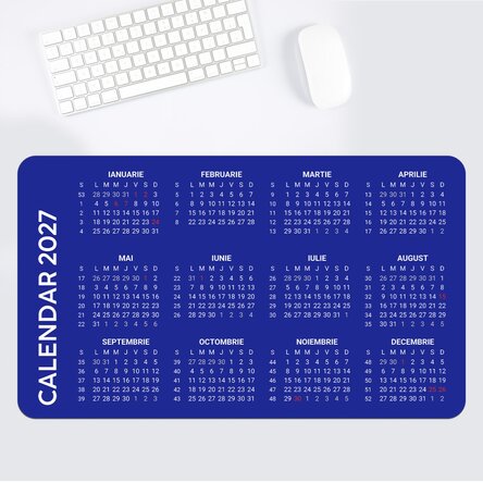 Tappetino per mouse XXL personalizzato con calendario