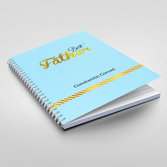 Quaderno personalizzato - Best Father, Blu