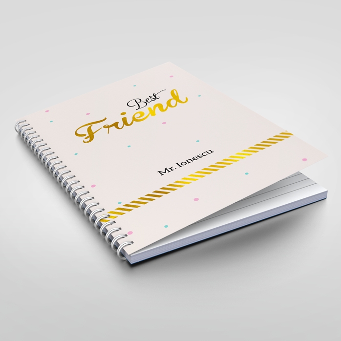 Quaderno personalizzato - Best Friend, Gold