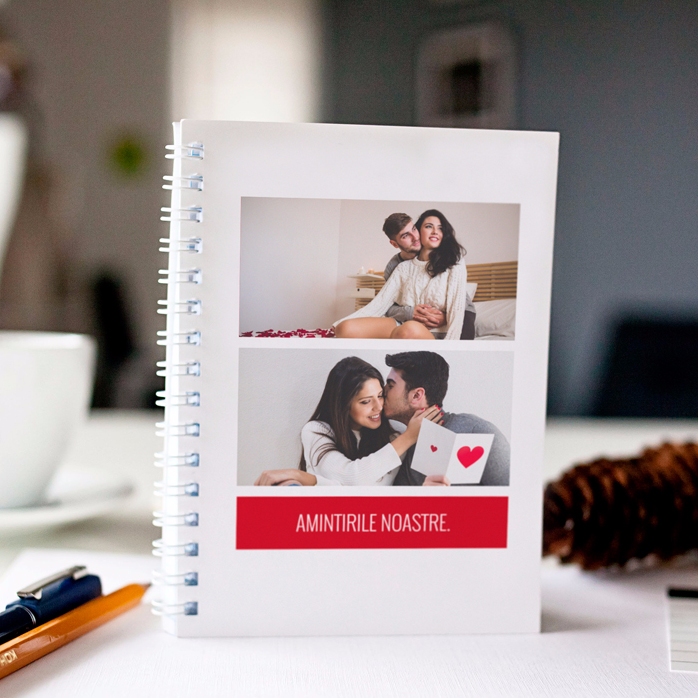 Taccuino personalizzato con 2 foto e testo