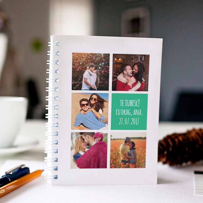 Taccuino personalizzato con 5 foto e testo