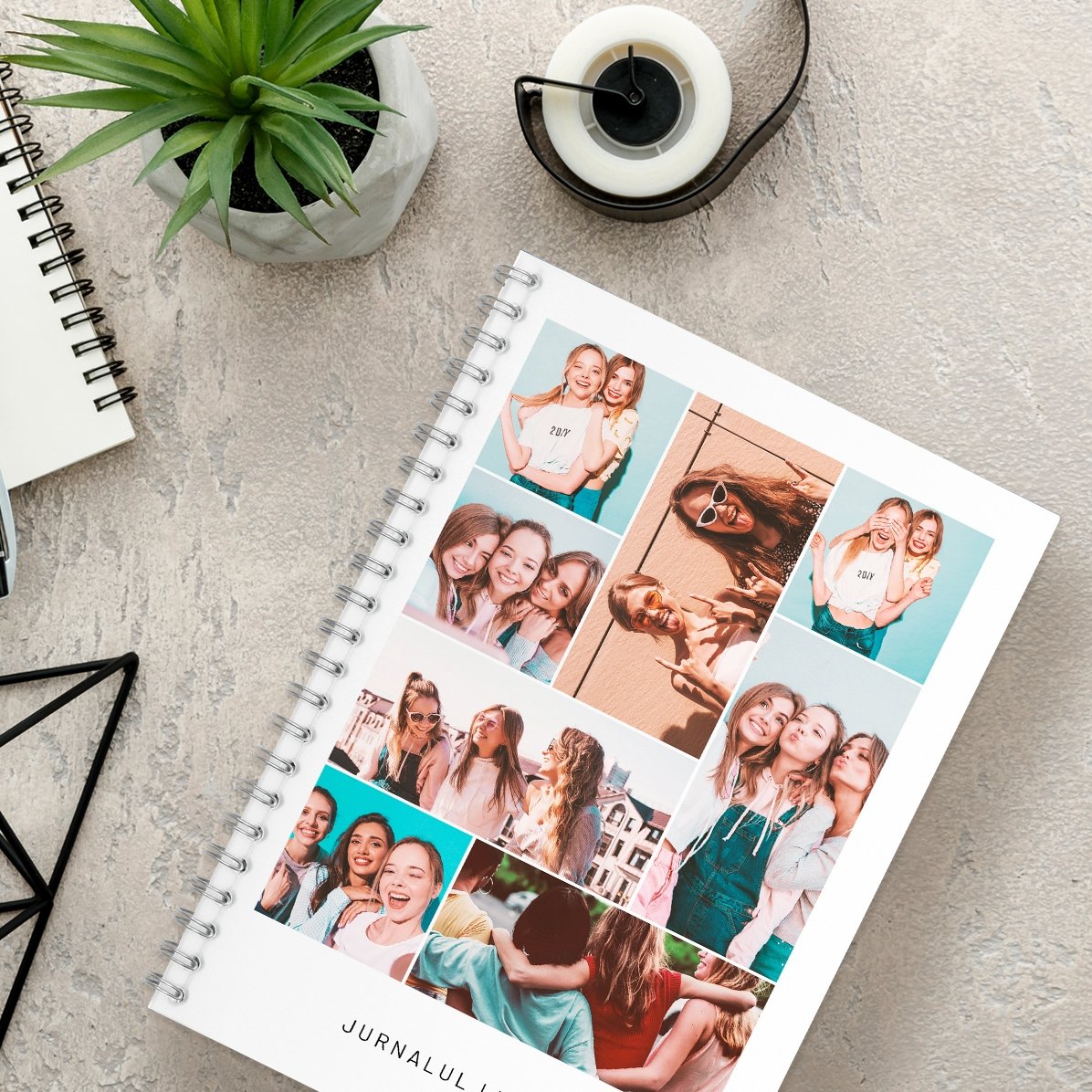 Taccuino personalizzato con 8 foto e testo - Migliori amici