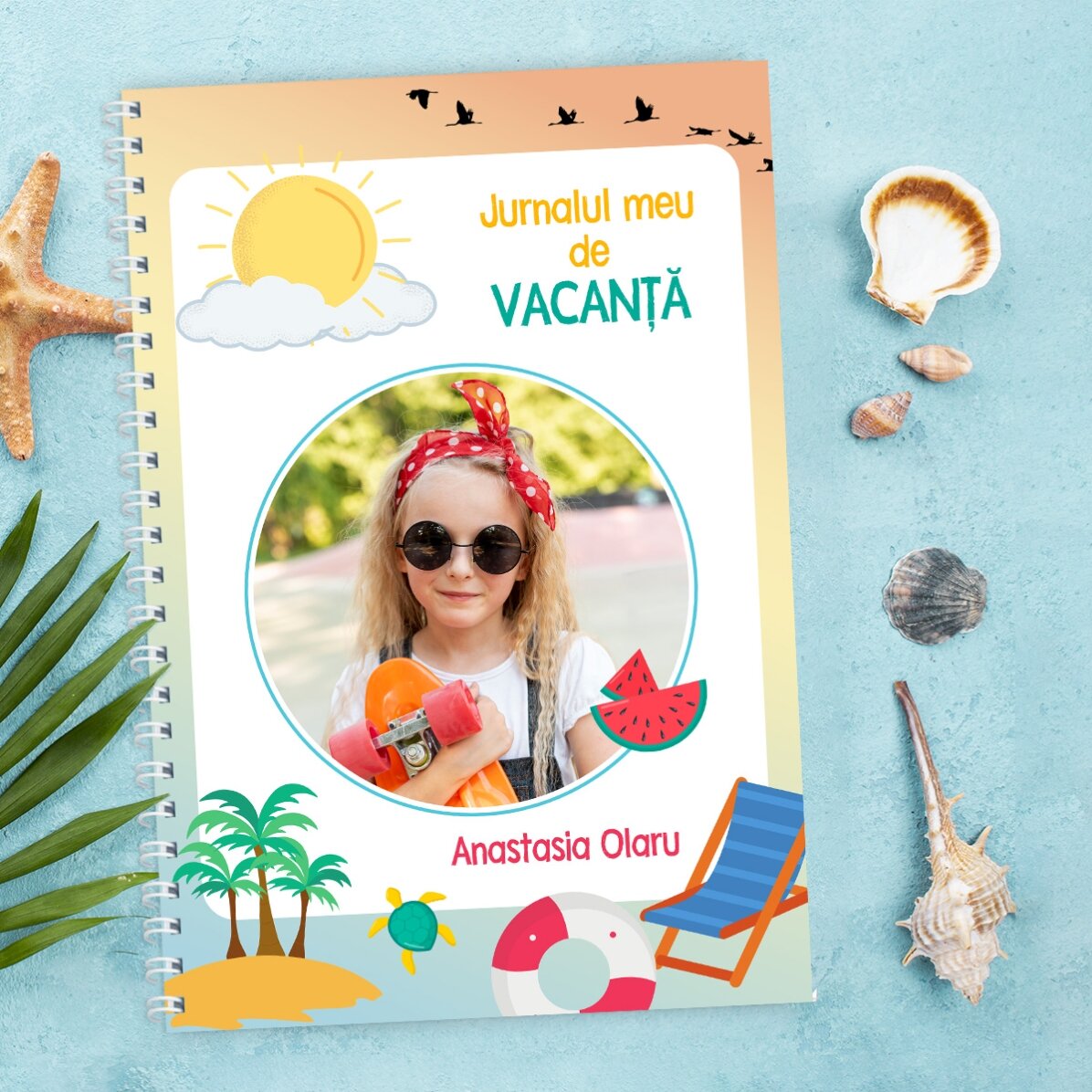 Taccuino personalizzato con foto e testo - Diario delle vacanze