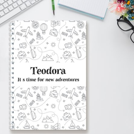 Notebook personalizzato con scritta - È tempo di nuove avventure