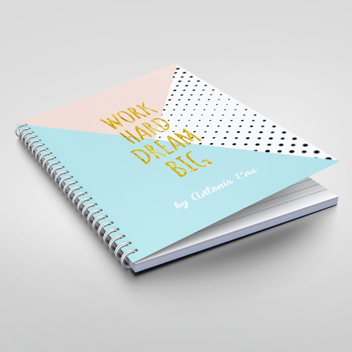 Quaderno personalizzato - Work Hard, Dream Big