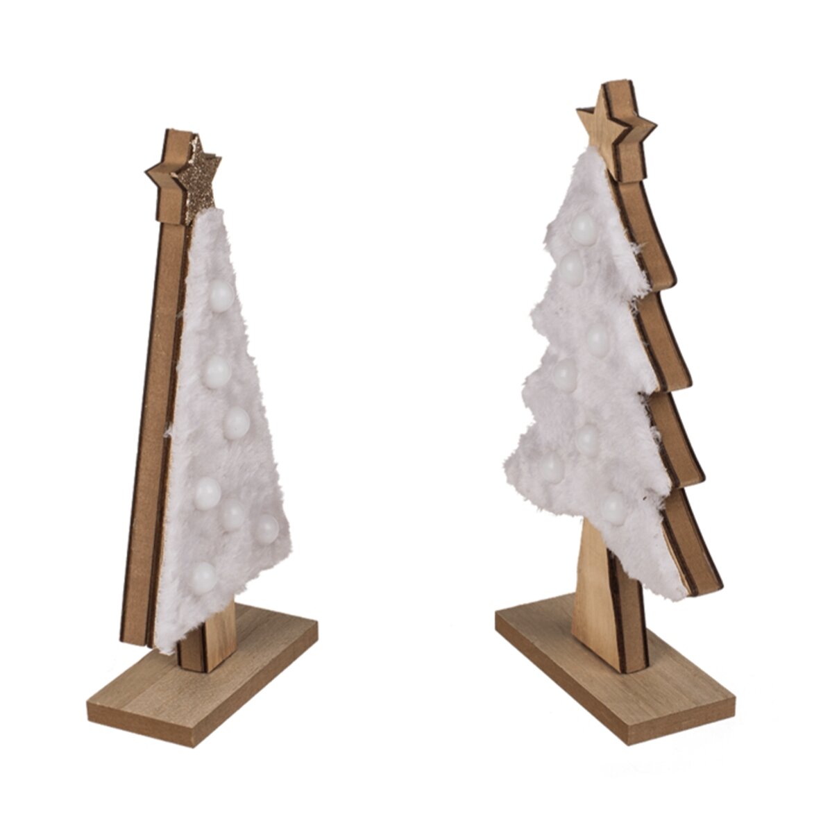 Decorazione in legno - Alberello di Natale con lucine