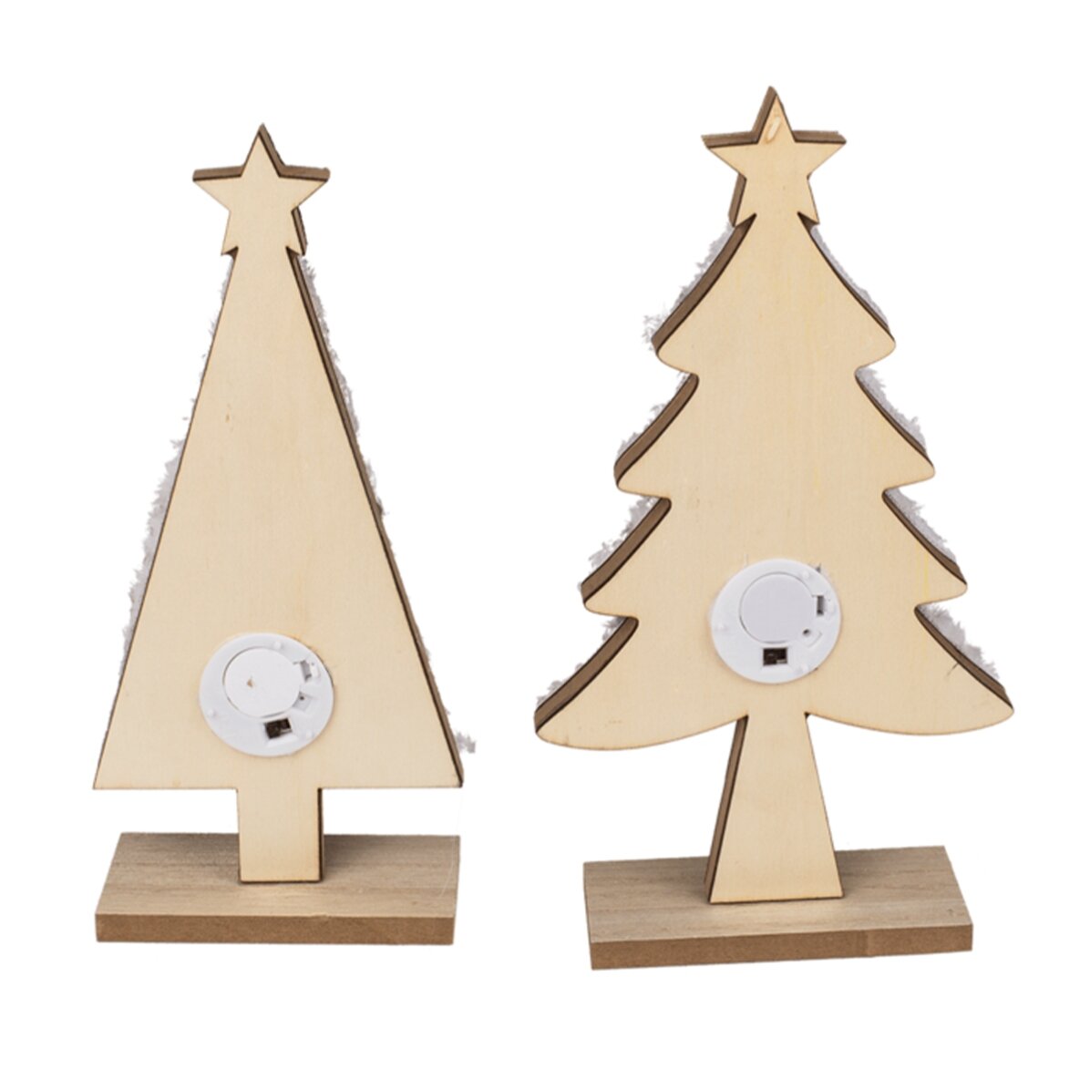 Decorazione in legno - Alberello di Natale con lucine